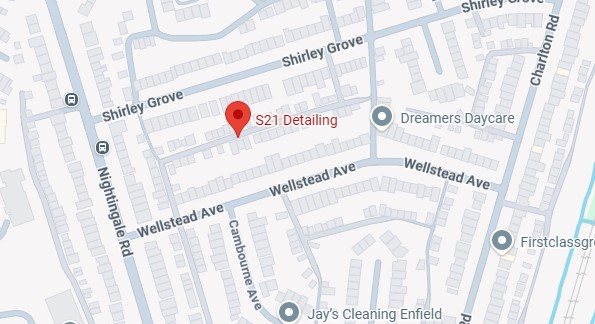 Map showing S21 Detailing at Wellstead Avenue, N9 8QA